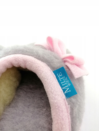 SUPER Laczki wełniane MERYNO R 38 Kapcie różowe