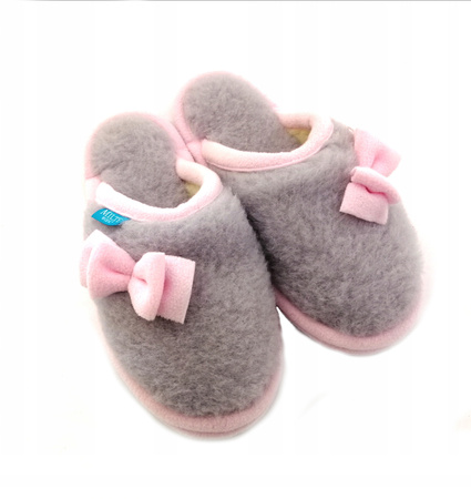 SUPER Laczki wełniane MERYNO R 38 Kapcie różowe