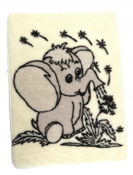 KOC WEŁNIANY DZIECIĘCY 100 X 135 100% MERYNOS SŁONIK