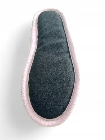 Laczki CIAPY wełniane MERYNOS ROZM 39 Kapcie RÓŻOWE + KOKARDKI