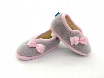 Pantofle wełniane laczki MERYNOS 37 kapcie RÓŻOWE