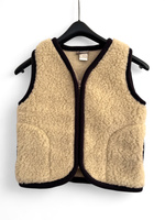 KAMIZELKA DZIECIĘCA WEŁNA 100% MERYNOS ROZMIAR - M - BEŻOWA