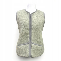 KAMIZELKA DAMSKA WEŁNA 100% MERYNOS R 38 SIWA