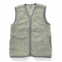 KAMIZELKA MĘSKA WEŁNA 100% MERYNOS XL SIWA