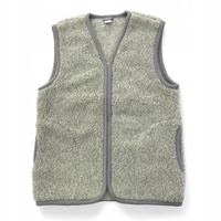 KAMIZELKA MĘSKA WEŁNA 100% MERYNOS M SIWA